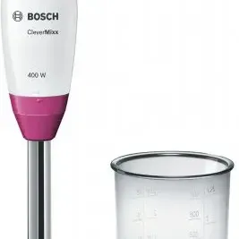 image #0 of בלנדר מוט עשוי נירוסטה Bosch CleverMixx MSM2410PW 400W - צבע לבן / ורוד - שנתיים אחריות יבואן רשמי BSH