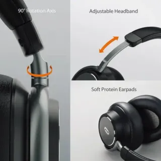 image #17 of אוזניות קשת Over-ear אלחוטיות Bluetooth עם בידוד רעשים אקטיבי TaoTronics BH046 - צבע שחור