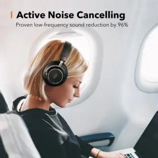 image #5 of אוזניות קשת Over-ear אלחוטיות Bluetooth עם בידוד רעשים אקטיבי TaoTronics BH046 - צבע שחור