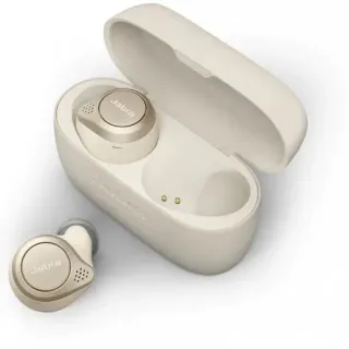 image #2 of אוזניות Bluetooth אלחוטיות עם מיקרופון Jabra Elite 75t True Wireless Earbuds צבע בז' / זהב