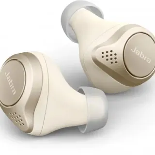 image #6 of אוזניות Bluetooth אלחוטיות עם מיקרופון Jabra Elite 75t True Wireless Earbuds צבע בז' / זהב