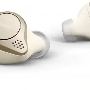 image #7 of אוזניות Bluetooth אלחוטיות עם מיקרופון Jabra Elite 75t True Wireless Earbuds צבע בז' / זהב