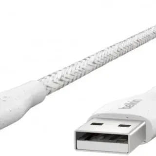 image #4 of כבל סנכרון וטעינה עם רצועה Belkin למוצרי אפל בחיבור Lightning באורך 1.2 מטר - צבע לבן