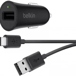 image #0 of מטען לרכב בחיבור Belkin 18W USB A עם כבל USB Type-C באורך 1.2 מ'