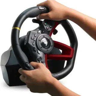 image #2 of הגה מירוצים עם דוושות HORI Wireless Racing Wheel Apex ל- PS4 ולמחשב PC