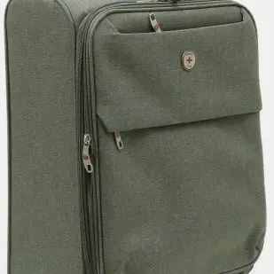 image #1 of סט 3 מזוודות מבד Travel Club - צבע אפור כהה