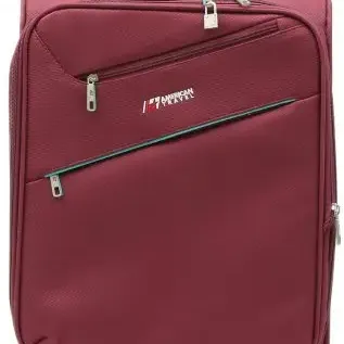 image #2 of סט 3 מזוודות קלות מבד 20+24+28 American Travel  - צבע אדום/טורקיז
