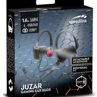image #4 of אוזניות תוך-אוזן לגיימרים SpeedLink Juzar - צבע שחור/אדום