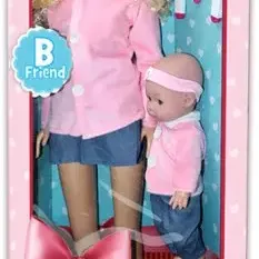 image #0 of בובת בייביסיטר + תינוק בחולצה ורודה Trendy