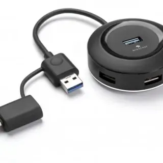 image #0 of מפצל בחיבור כפול USB מסוג C ו- USB 3.0 ל-4 חיבורי USB וחיבור Miracase MHUB500 Micro USB 