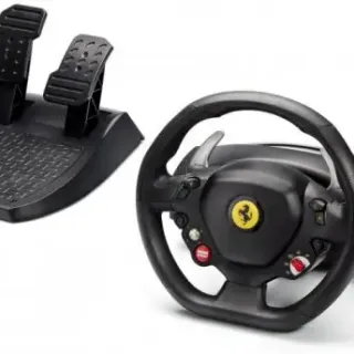 image #0 of הגה מירוצים עם דוושות מהדורת Thrustmaster Ferrari 458 Italia למחשב ול- Xbox 360