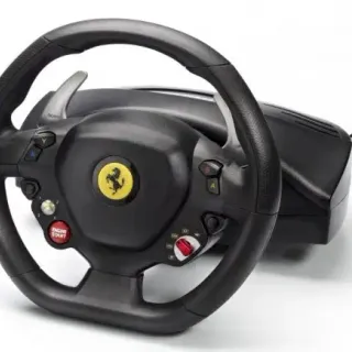 image #1 of הגה מירוצים עם דוושות מהדורת Thrustmaster Ferrari 458 Italia למחשב ול- Xbox 360