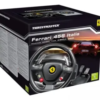 image #3 of הגה מירוצים עם דוושות מהדורת Thrustmaster Ferrari 458 Italia למחשב ול- Xbox 360