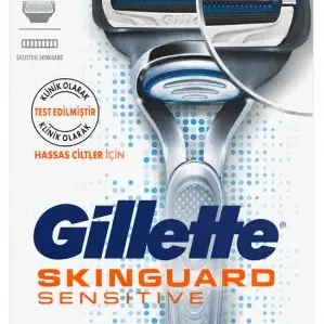 image #0 of מכשיר גילוח ידני לגבר Gillette Skinguard Sensitive שני להבים - ידית + סכין