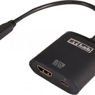 image #0 of מתאם STLab ST-U-1990 מחיבור USB 3.1 Type-C לחיבורים HDMI ו- Type-C Power Delivery